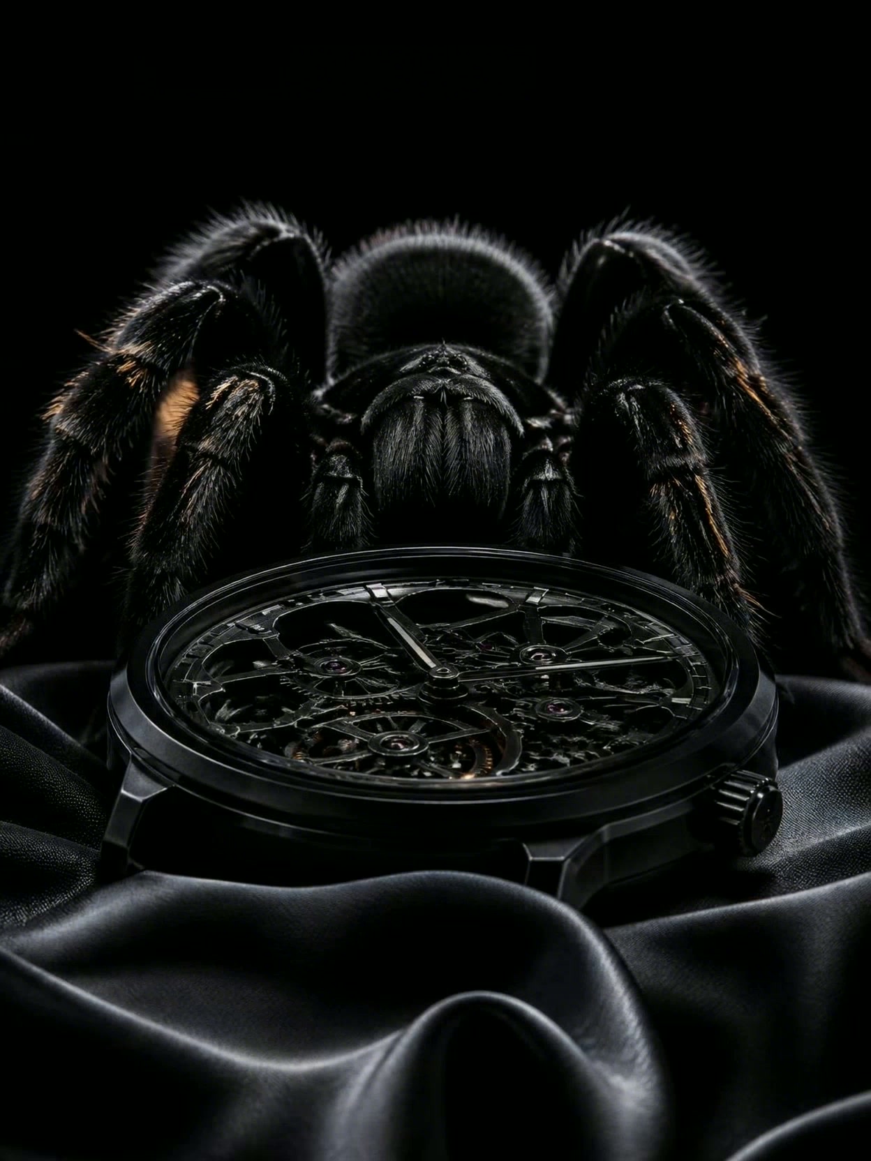 Black tarantula guarding the Skeleton Vow